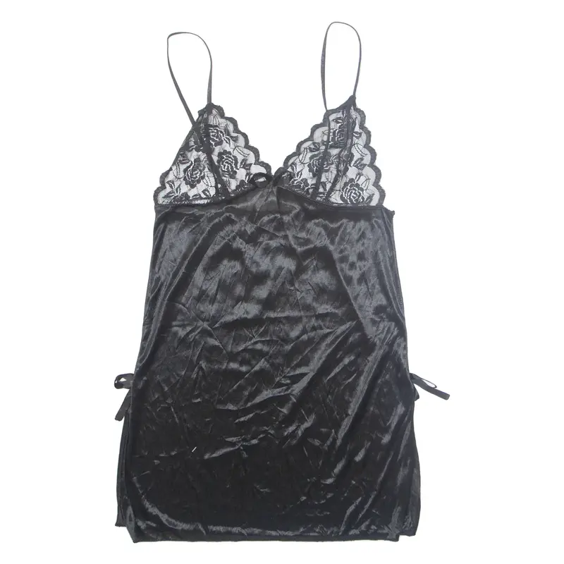 Womens Camisole Vest Black V-Neck Sleeveless Silk M