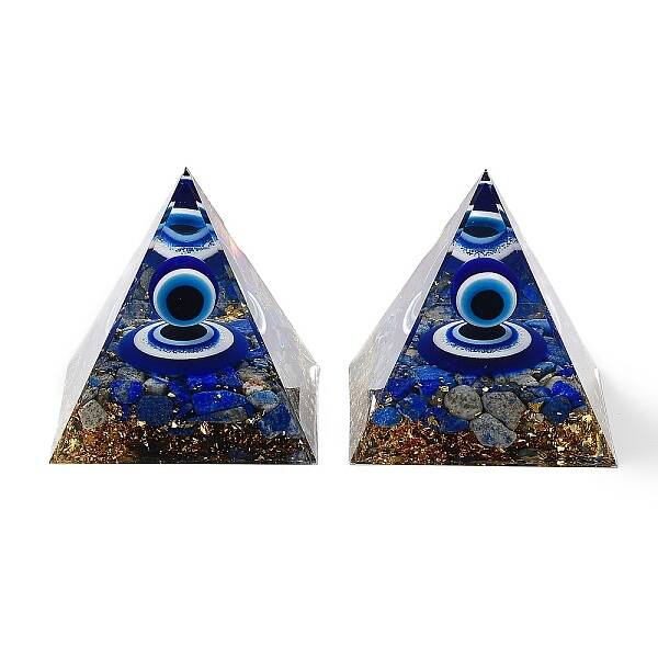 Evil Eye Orgonite Pyramid Resin Energy Generators