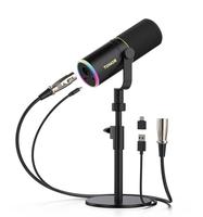 TONOR TD510 Dynamic Microphone, USB/XLR PC Microphone for Podcast, Recording, Live Streaming & Gaming, with Quick Mute, Headp...