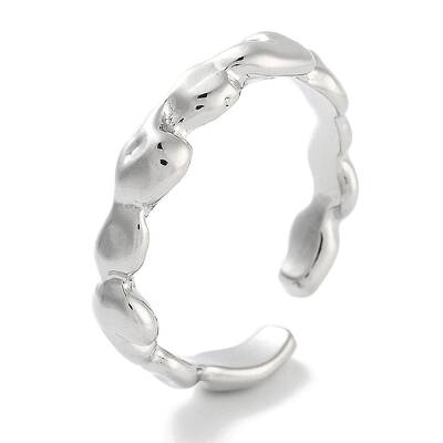 Rack Plating Brass Open Cuff Rings for Women