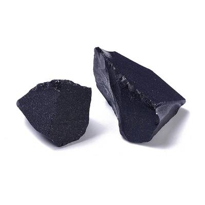 Rough Raw Synthetic Blue Goldstone Beads