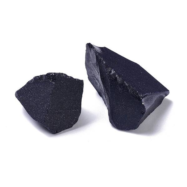 Rough Raw Synthetic Blue Goldstone Beads