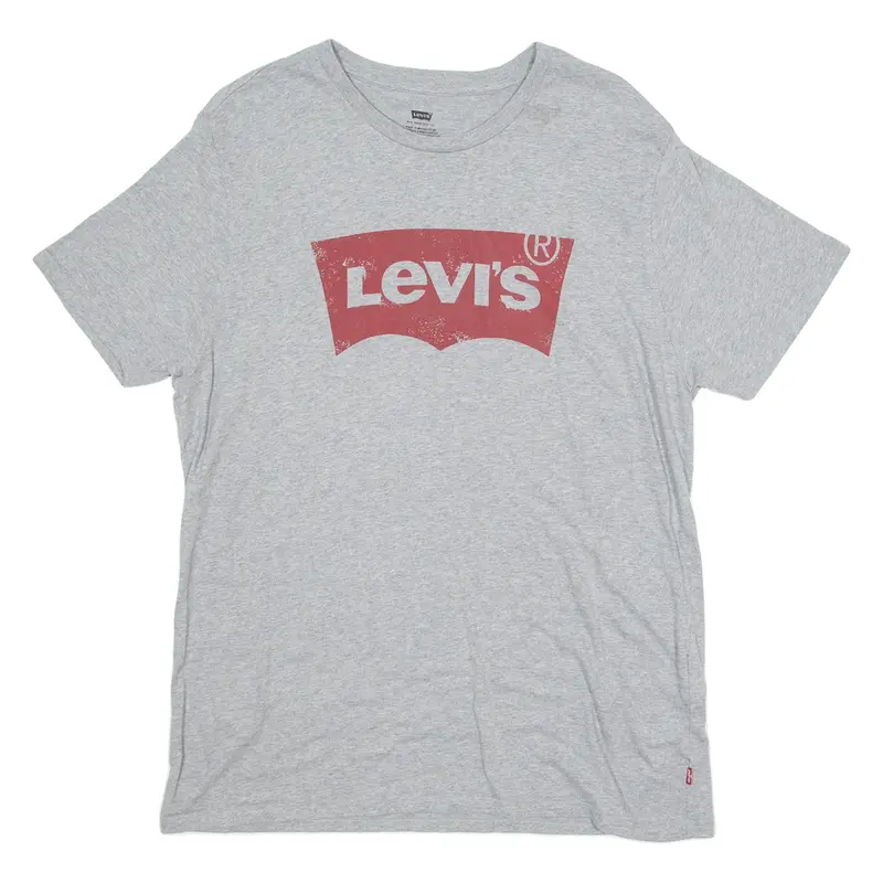 LEVI'S Mens T-Shirt Grey Crew Neck XL