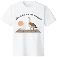 Funny Goose T-Shirt Duck Shirt.What if I'm Silly Enough.Meme T-shirt Gift Idea.Trending Tee Tshirt.Bird Nerd Animal Graphic M...