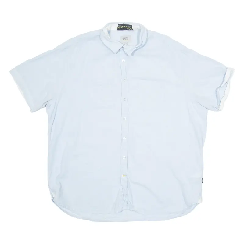 CAMEL ACTIVE Mens Plain Shirt Blue 2XL
