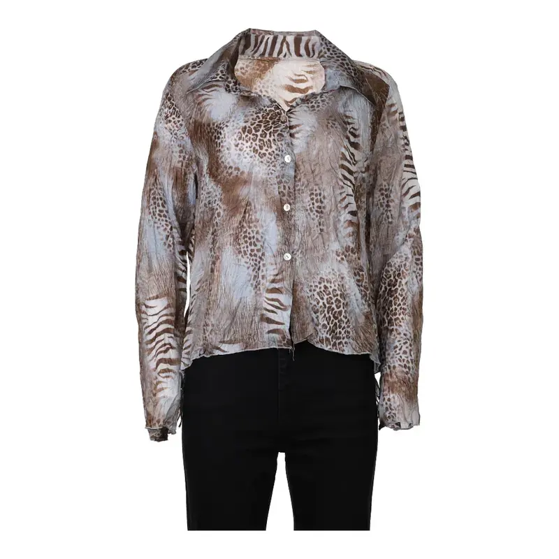 Unbranded Animal print Shirt - Large Brown Polyester