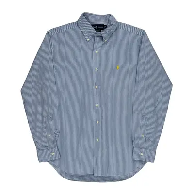 Ralph Lauren Striped Shirt - Medium Blue Cotton | Size: medium