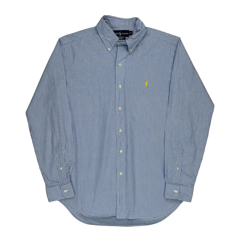 Ralph Lauren Striped Shirt - Medium Blue Cotton | Size: medium