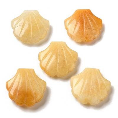 Natural Topaz Jade Carved Healing Shell Figurines