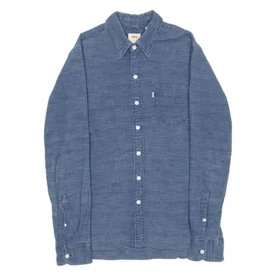 LEVI'S Mens Denim Shirt Blue Long Sleeve S