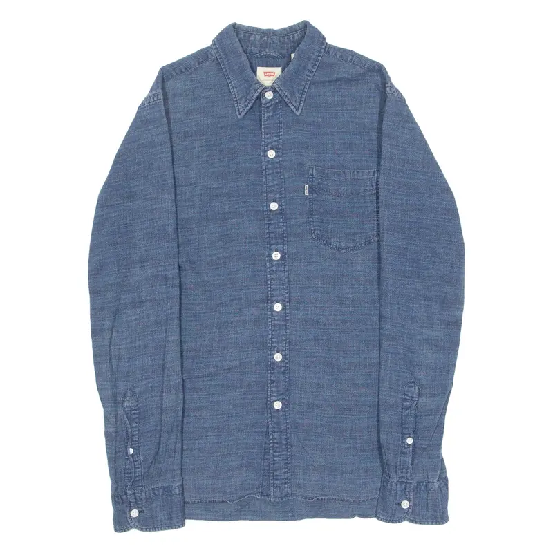 LEVI'S Mens Denim Shirt Blue Long Sleeve S