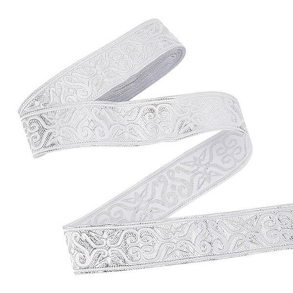 7.5 Yards Polyester Jacquard Flower Ribbon