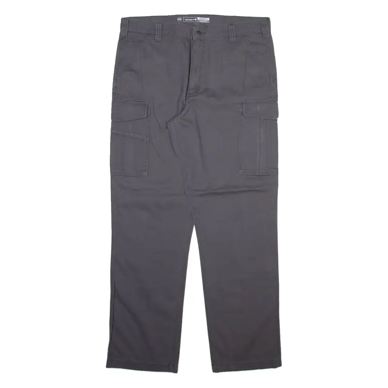 CARHARTT Cargo Mens Trousers Grey Relaxed Straight W38 L34