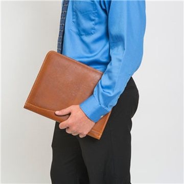12 Custom Salt River Canyon Leather Meeting Folder - Foam Padded