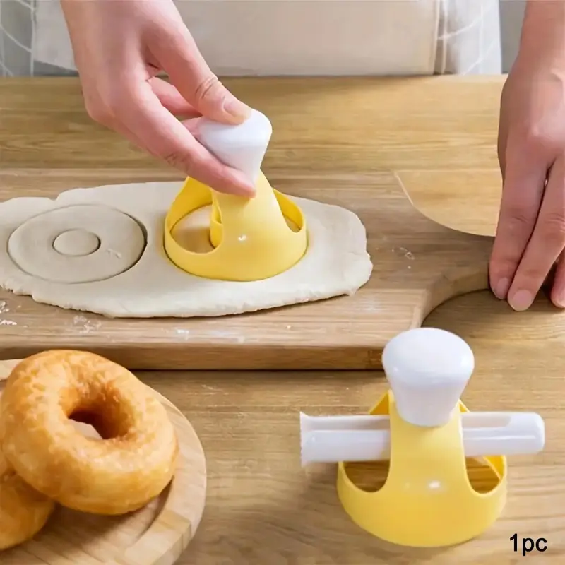 Donut Shaped Cake Mold with Dipping Tong Set (2pcs/1 Set), Reusable Donut Cake Mold with Clip, Kitchen DIY Cake Baking Tool