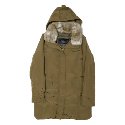 TOMMY HILFIGER Sherpa Coat Brown Womens S