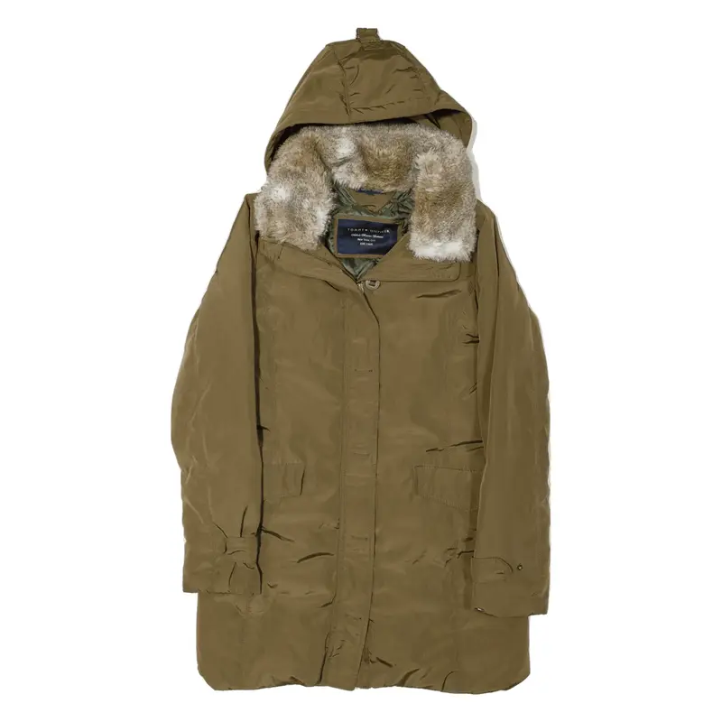 TOMMY HILFIGER Sherpa Coat Brown Womens S
