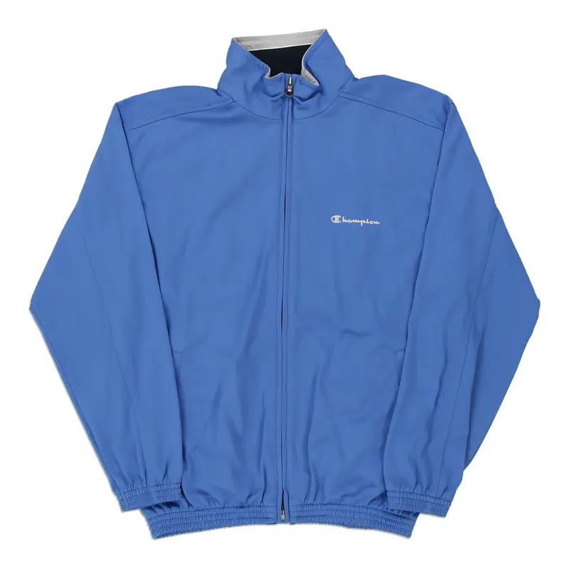 Age 13-14 Champion Track Jacket - Large Blue Polyester