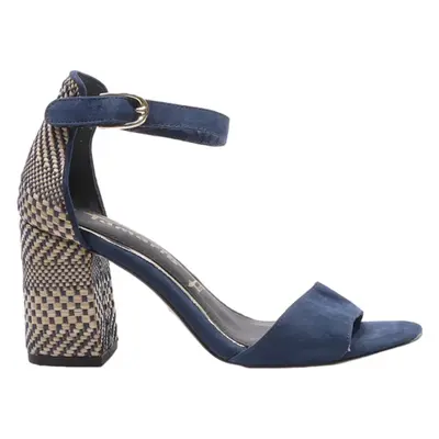 TAMARIS Strappy Heels Blue Suede Womens UK 4