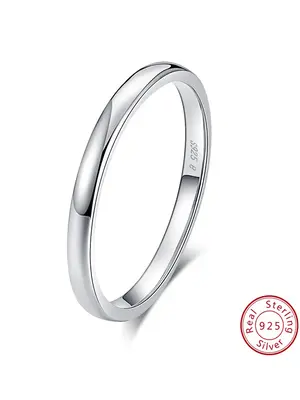 925 Sterling Silver Minimalist Temeprament Promise Rings for Women, Casual All-match Jewelry for Girls Gift, Female Classic F...