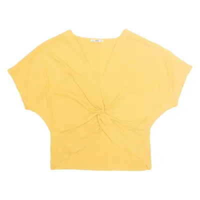 ZARA COLLECTION Womens Top Yellow V-Neck M