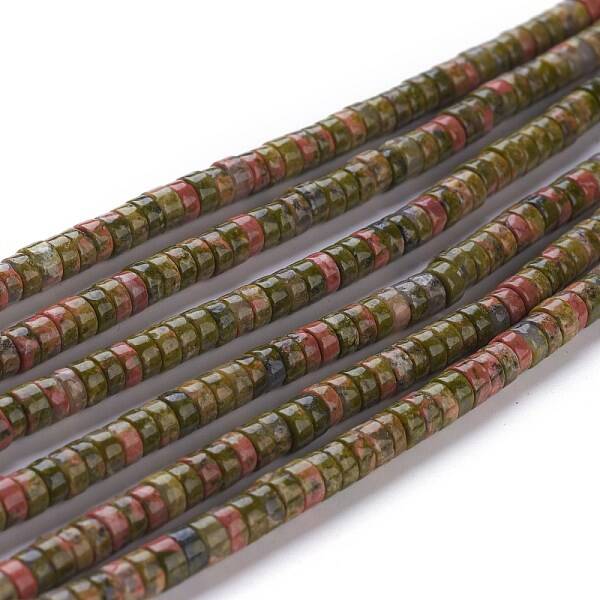 Natural Unakite Beads Strands