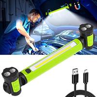 Work Light, 2500LM Bright LED Work Lights, 5200mAh Rechargeable Magnetic Underhood Work Light with Hooks, Cordless Battery Po...