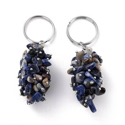 Natural Sodalite Keychain