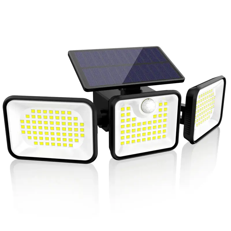 NEXPURE Solar Lights Outdoor, 180 LED Solar Motion Sensor Security Lights, Solar Flood Lights with 3 Lighting Modes, IP65 Wat...