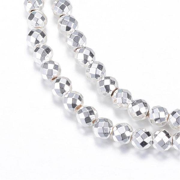 Electroplate Non-magnetic Synthetic Hematite Bead Strands