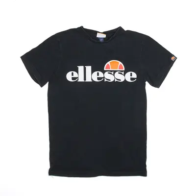ELLESSE Sports Black Short Sleeve T-Shirt Womens XXS