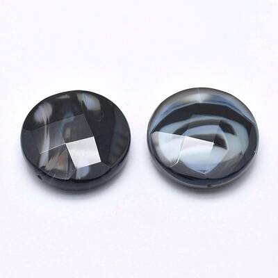 Natural Black Agate Beads