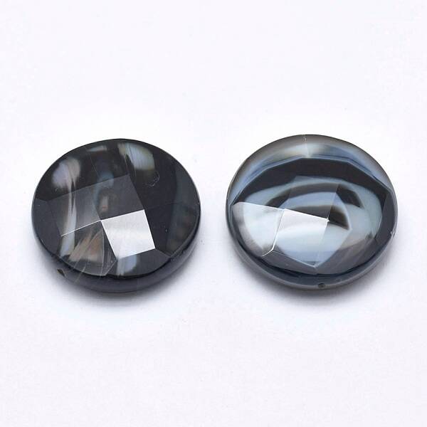 Natural Black Agate Beads