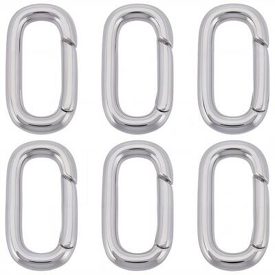 6Pcs Brass Spring Gate Rings