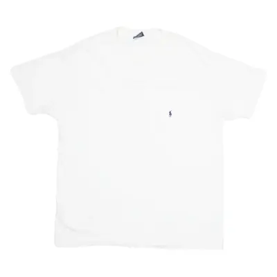 POLO RALPH LAUREN Mens T-Shirt White 90s L