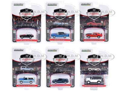Barrett Jackson Scottsdale Edition Set of 6 Cars Series 11 1/64 Diecast Model Cars by Greenlight