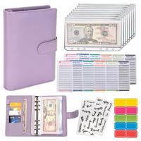 A6 Budget Binder Set, 1 Count Budget Planner with 2 Counts Personality Stickers & 12pcs Budget Sheets & 8 Counts Binder Pocke...
