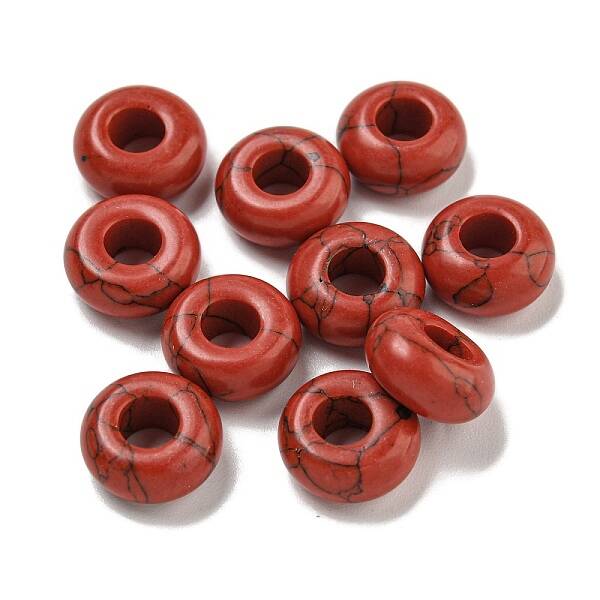 Dyed Synthetic Red Turquoise Beads