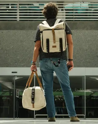 Xcape Vegan Leather Duffle Bag white