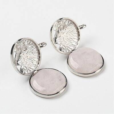 Natural Rose Quartz Pendants