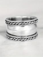 Vintage Style Braided Design Ring, Fashion Accessories for Women & Girls, Simple Jewelry for Party, Daily Clothing Decor, Tre...