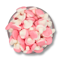 Swedish Candy Strawberry Vanilla Mushrooms Marshmallows- 4oz- Sweet Candy-Bonbons