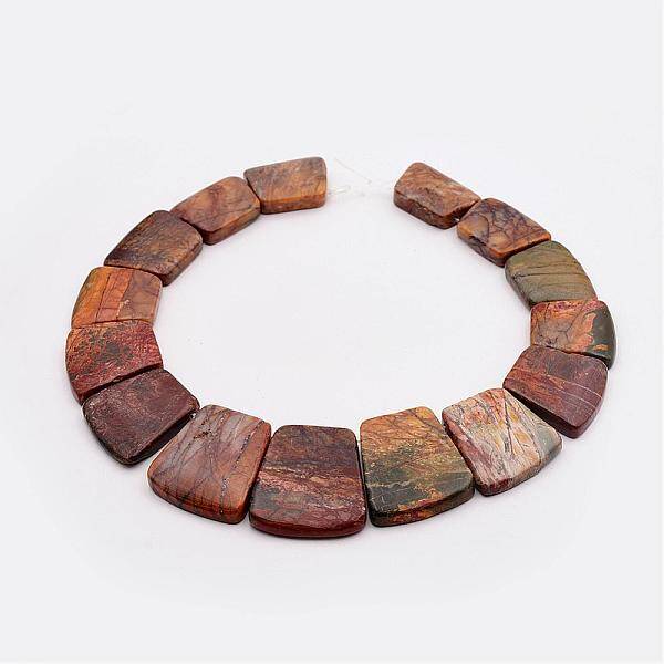 Natural Picasso Stone/Picasso Jasper Graduated Bead Strands