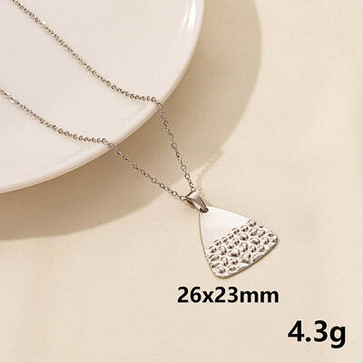 304 Stainless Steel Triangle Pendant Necklaces