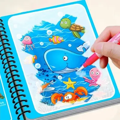 6 Types Cartoon Watercolor Painting Book, 1 Count Watercolor Doodle Book, Watercolor Drawing Book for School, Summer Gifts
