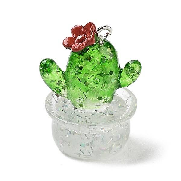 Transparent Resin Plant Pendants
