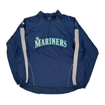 Seattle Mariners Majestic Mlb Windbreaker - XL Blue Polyester