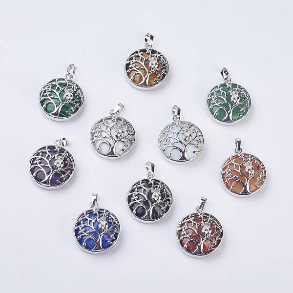 Natural & Synthetic Mixed Stone Pendants