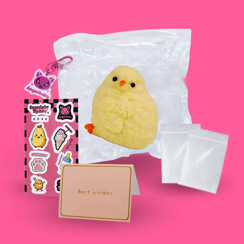 2025 Unique Gift Sticky Handmade Squishies  Plus size 7*8 Chick Squishy Taba Squishy Toys Ultra Soft Squeeze Fidget rua squis...