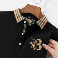 2025 new luxury men's short sleeved summer high-quality designer boutique brand embroidered  shirt business casual T-shirt